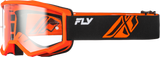 Fly Racing Focus Goggle Black and Orange with Clear Lens – Universal Fit for ATV, Off-Road, and Motocross Vehicles