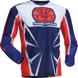 MOOSE OFFROAD Youth Agroid Mesh Jersey - Red/White/Blue, Large | Durable Performance Wear for Off-Road Vehicles