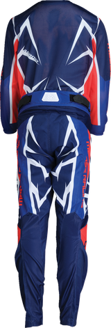 MOOSE OFFROAD Youth Agroid Mesh Jersey - Red/White/Blue, Large | Durable Performance Wear for Off-Road Vehicles