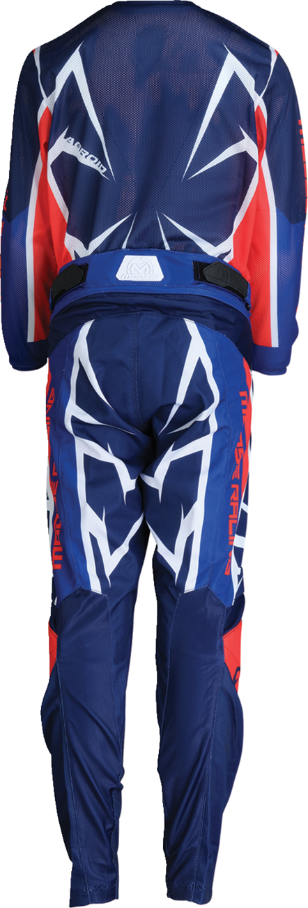 MOOSE OFFROAD Youth Agroid Mesh Jersey - Red/White/Blue, Large | Durable Performance Wear for Off-Road Vehicles