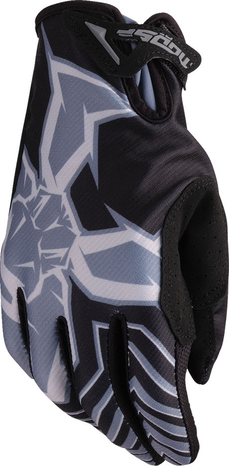 MOOSE OFFROAD Agroid™ Pro Gloves 3XL - Black/Gray with Breathable Mesh for ATV and Off-Road Vehicles