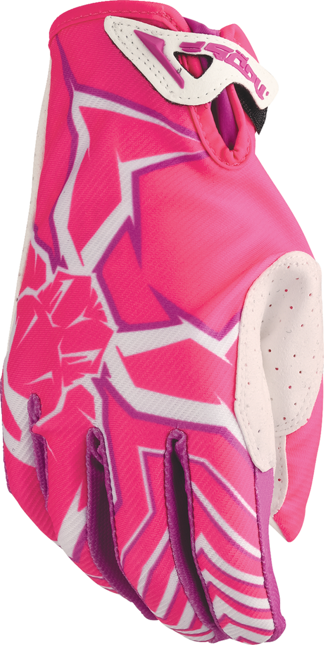 Moose Offroad Agroid™ Pro Gloves - Pink/White, Medium - Durable Fit for UTV, ATV, and Off-Road Vehicles