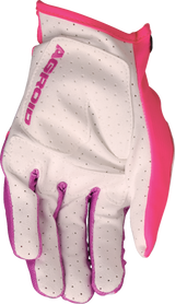 Moose Offroad Agroid™ Pro Gloves - Pink/White, Medium - Durable Fit for UTV, ATV, and Off-Road Vehicles