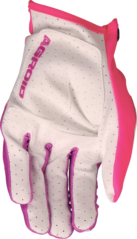 Moose Offroad Agroid™ Pro Gloves - Pink/White, Medium - Durable Fit for UTV, ATV, and Off-Road Vehicles