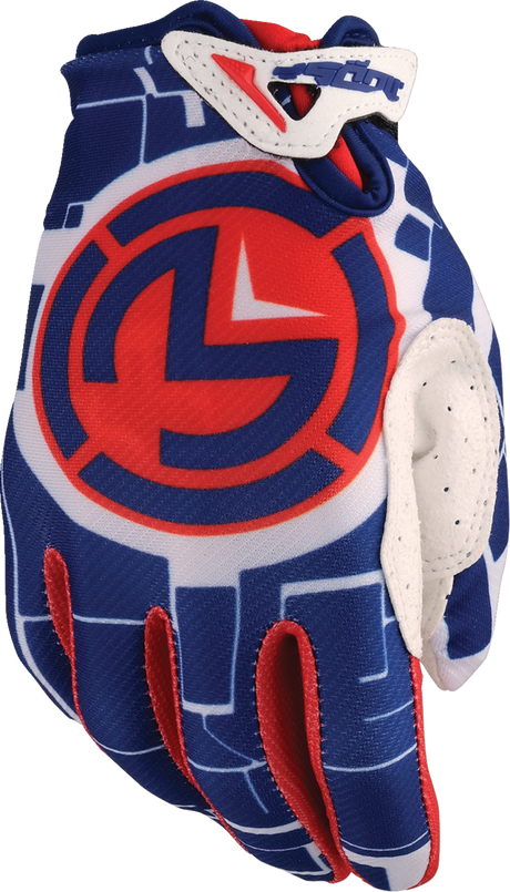 MOOSE OFFROAD Youth SX1™ Gloves - Red/White/Blue - Large 3332-1885