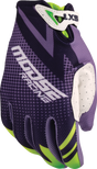 MOOSE OFFROAD Youth SX1™ Gloves - Purple/Green, Small | Off-Road Motorcycle Riding Gear for Kids
