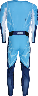 MOOSE OFFROAD Agroid Pants - Blue/White US 28 Slim Fit with Knee Armor Compatibility
