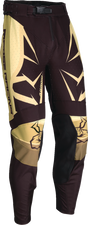 Moose Offroad Agroid Pants - Brown/Black US 28 Slim Fit with Ventilated Panels and Full Grain Leather Inner Knees
