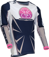 Moose Offroad Agroid Jersey - Navy/White Medium for UTV, ATV, and Off-Road Vehicles - Part 2910-8139