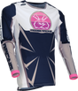 Moose Offroad Agroid Jersey - Navy/White Medium for UTV, ATV, and Off-Road Vehicles - Part 2910-8139