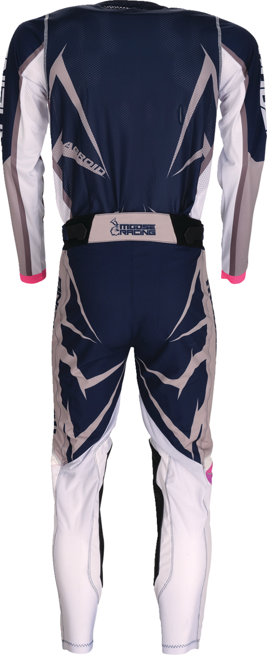 Moose Offroad Agroid Jersey - Navy/White Medium for UTV, ATV, and Off-Road Vehicles - Part 2910-8139