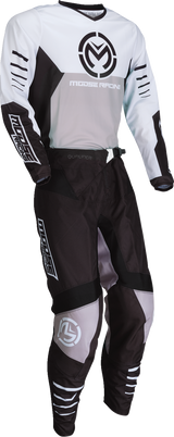 MOOSE OFFROAD Qualifier® Jersey Black/White 5XL - Durable Polyester, Performance Cuffs, Pro-Rider Tested for Off-Road Vehicles