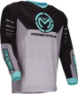 MOOSE OFFROAD Qualifier® Jersey 2XL Gray/Teal - Durable Polyester Performance Fit for UTV, ATV, and Off-Road Vehicles