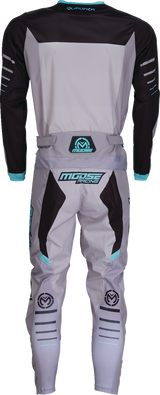 MOOSE OFFROAD Qualifier® Jersey 2XL Gray/Teal - Durable Polyester Performance Fit for UTV, ATV, and Off-Road Vehicles