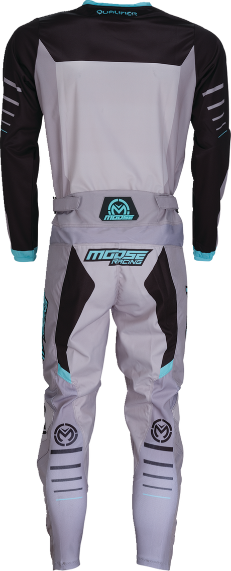 MOOSE OFFROAD Qualifier® Jersey 2XL Gray/Teal - Durable Polyester Performance Fit for UTV, ATV, and Off-Road Vehicles