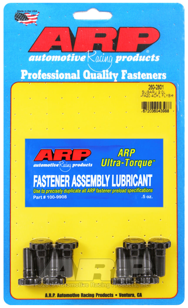 ARP Subaru 2.0L FA20 4-Cylinder Flywheel Bolt Kit - Part Number 260-2801, Fits Subaru WRX and BRZ Models