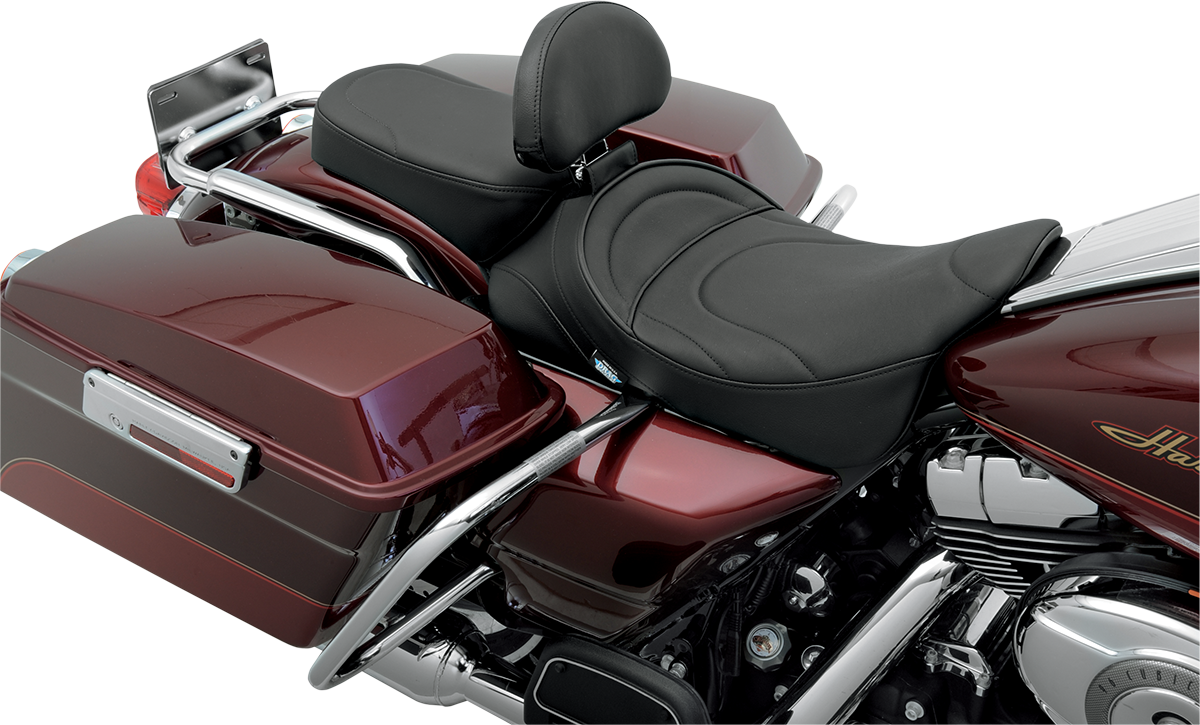 DRAG SPECIALTIES SEATS Pillion Seat - Mild Stitched - Narrow for Harley FL Models 1999-2022 | Part #0801-0469