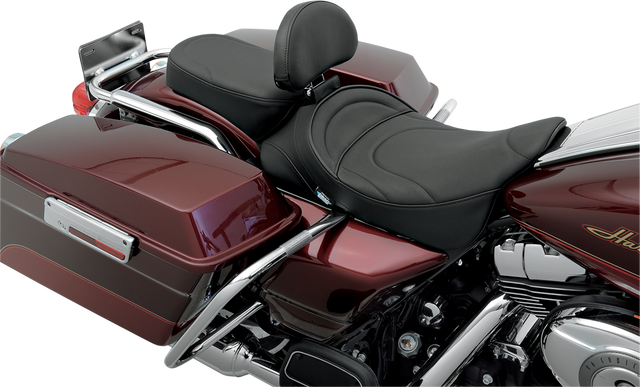 DRAG SPECIALTIES SEATS Pillion Seat - Mild Stitched - Narrow for Harley FL Models 1999-2022 | Part #0801-0469