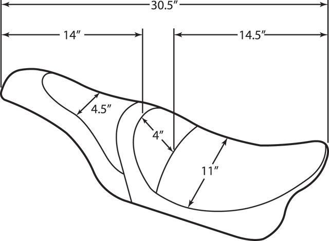 DRAG SPECIALTIES SEATS Caballero Seat with Solar Reflective Leather and Diamond Stitch for Harley-Davidson FL Models '08-'23 | Part #0801-1003