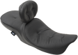 Drag Specialties Seats EZ Glide II Large Vinyl Backrest - Pillow, Adjustable Forward-Rearward Fit for Harley-Davidson Touring and Softail Models (Part #0822-0189)