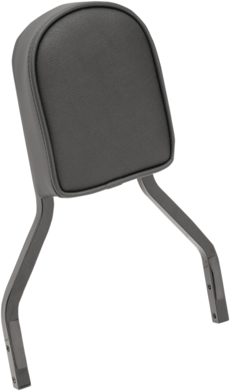 Drag Specialties Seats Short Square Sissy Bar Pad with Piping – Black for Harley-Davidson with 4-inch I.D. Fitments (Part No. 0822-0297)