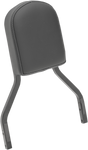 Drag Specialties Seats Short Sissy Bar Pad with Solar Reflective Leather Top - Black, Fits 9/16"x2" Harley-Davidson and Drag Specialties Sissy Bars