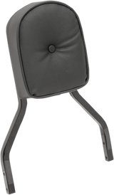 Drag Specialties Seats Sissy Bar Pad - Short Pillow with Piping - Black for Harley-Davidson and Custom Motorcycles, Part 0822-0301