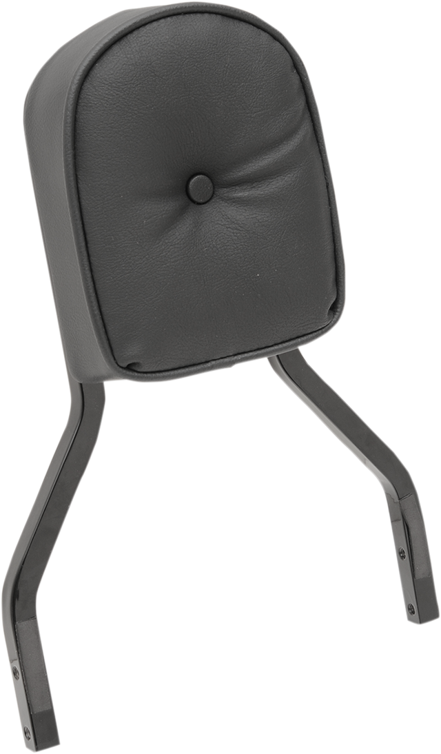 Drag Specialties Seats Sissy Bar Pad - Short Pillow with Piping - Black for Harley-Davidson and Custom Motorcycles, Part 0822-0301