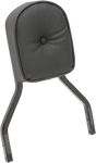 Drag Specialties Seats Sissy Bar Pad - Short Pillow with Piping - Black for Harley-Davidson and Custom Motorcycles, Part 0822-0301