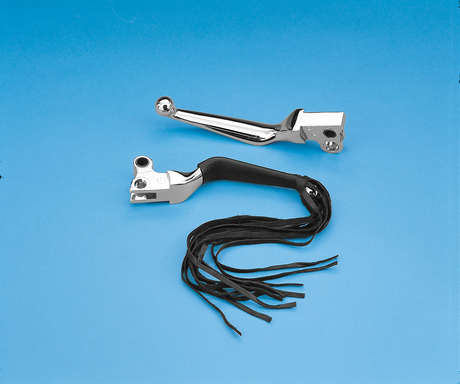 Drag Specialties Seats Fringed Leather Lever Covers DS243063 for Harley-Davidson Cruiser Models