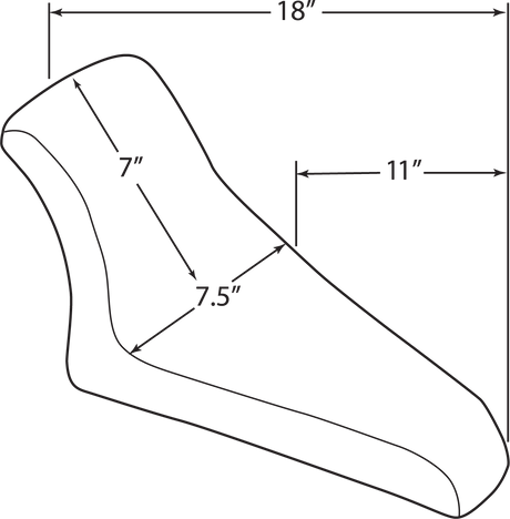 DRAG SPECIALTIES SEATS Lo Rider Solo Seat - Rigid Mount for Harley-Davidson Hardtail Models DS907540