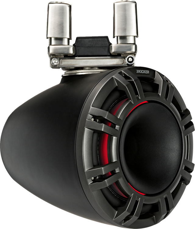 KICKER 9-Inch Tower Speakers 44KMTC94 - Gloss Black for Marine and ATV Vehicles