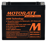 MOTOBATT MBTX20UHD Quadflex Sealed AGM Battery for Harley Davidson Touring, Gold Wing, and Honda Gold Wing Models