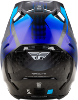 Fly Racing Youth Formula S Carbon Protocol Helmet for Motocross and Off-Road Vehicles - Black Carbon/Blue Yellow