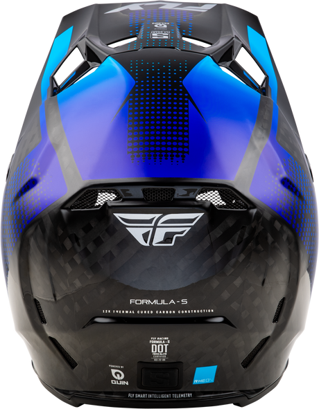 Fly Racing Formula S Carbon Protocol Helmet for Motocross and Off-Road - Black/Blue, Large - Model 73-4466L