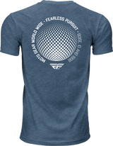 Fly Racing Fly Worldwide Tee Blue Medium - Premium Cotton Crew Neck T-Shirt for Motorcycle & Off-Road Vehicles