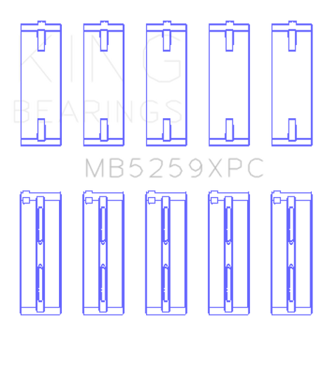 King Honda A-Series/B-Series/K-Series pMaxKote Performance Main Bearing Set - Size STDX