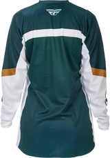 Fly Racing Women's F 16 Jersey Teal/White/Gold - Motocross Riding Jersey for Women