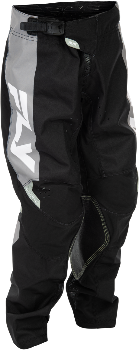 Fly Racing Youth Kinetic Pants Black/Grey Size 24 – Durable Motorcycle Riding Pants with Mesh Liner and Adjustable Fit