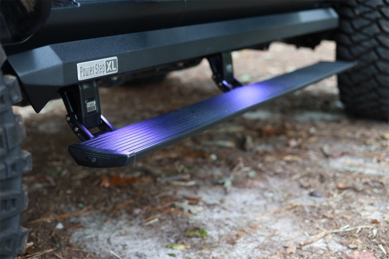 AMP Research PowerStep XL Electric Running Boards for 2018-2021 Jeep Wrangler JL - Black with OEM Style Illumination