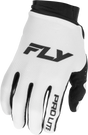 Fly Racing Pro Lite Gloves White/Black for Motorcycle and ATV Riders, Size 3X