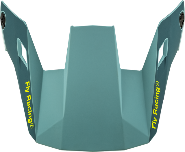 Fly Racing Youth Rayce Helmet Visor Matte Blue Stone / Hi Vis Yellow for Off-Road & Dirt Bikes