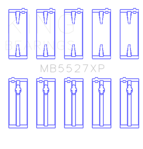King Engine Bearings Toyota 4AGE/4AGZE 16V 1.6L (Size 0.25 Oversized) Performance Main Bearing Set