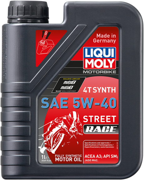 LIQUI MOLY Street Race Synthetic 4T Oil - 5W-40 - 1L 20074