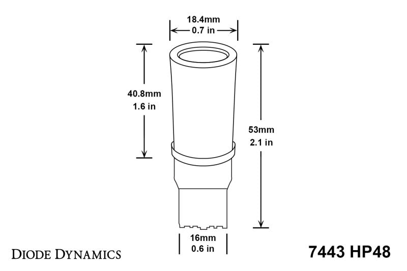 Diode Dynamics 7443 LED Bulb HP48 LED - Red (Single)