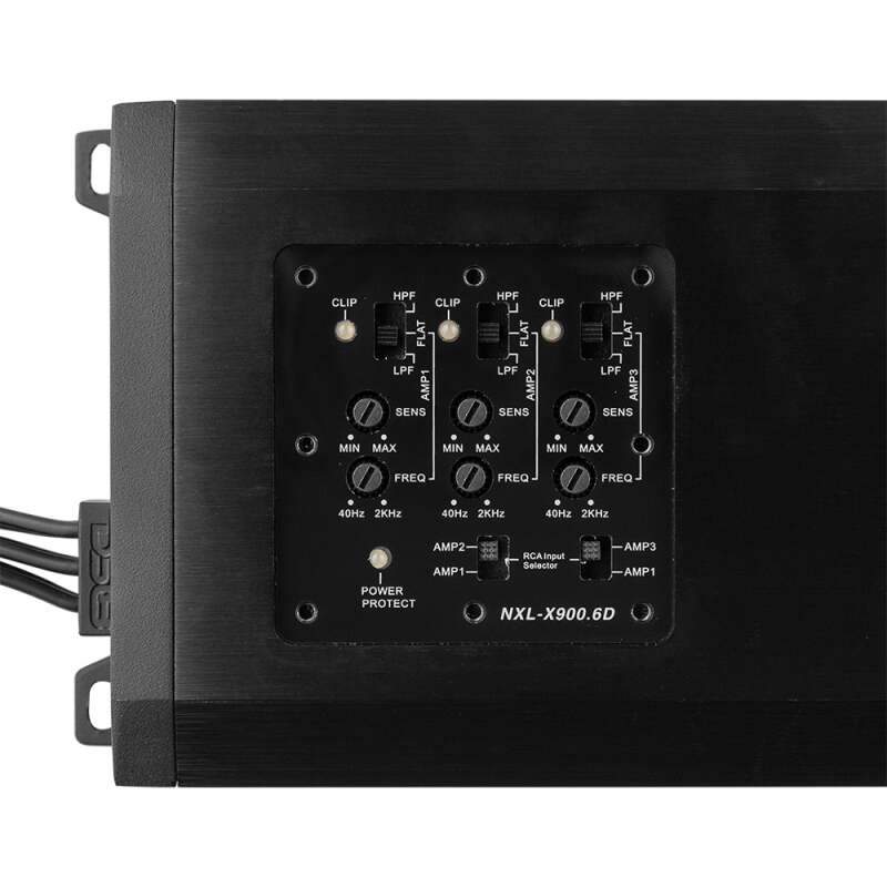 DS18 NXL-X900.6D 6-Channel Class-D Amplifier - Full-Range Power for Powersports Vehicles, 6 x 150 Watts RMS at 4 Ohm, IP67 Waterproof
