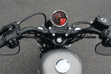 KOSO BA051201 Speedo / Tach Silver Bezel LCD Color Change Display for Harley Davidson XL883N, XL883L, Softail, Dyna, and Sportster Models