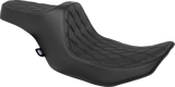 Drag Specialties Seats Predator III Double Diamond Seat for FLT/FLH 2023-2024 by DRAG SPECIALTIES SEATS Part 4686B - Black