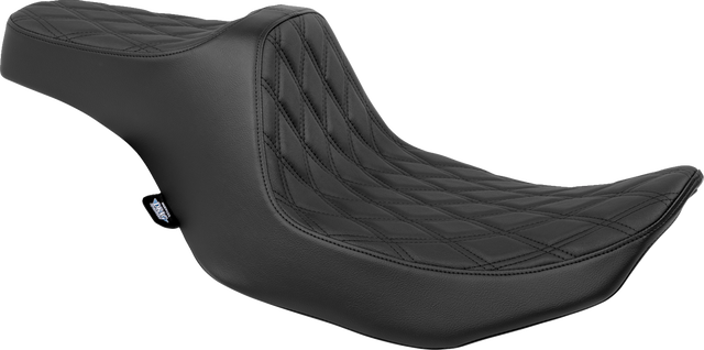 Drag Specialties Seats Predator III Double Diamond Seat for FLT/FLH 2023-2024 by DRAG SPECIALTIES SEATS Part 4686B - Black