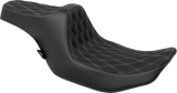 Drag Specialties Seats Predator III Double Diamond Seat with Silver Stitching for Harley FLT/FLH 2023-2024 – Model 4686C